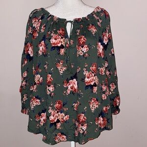Nostalgia Floral Adjustable Blouse
